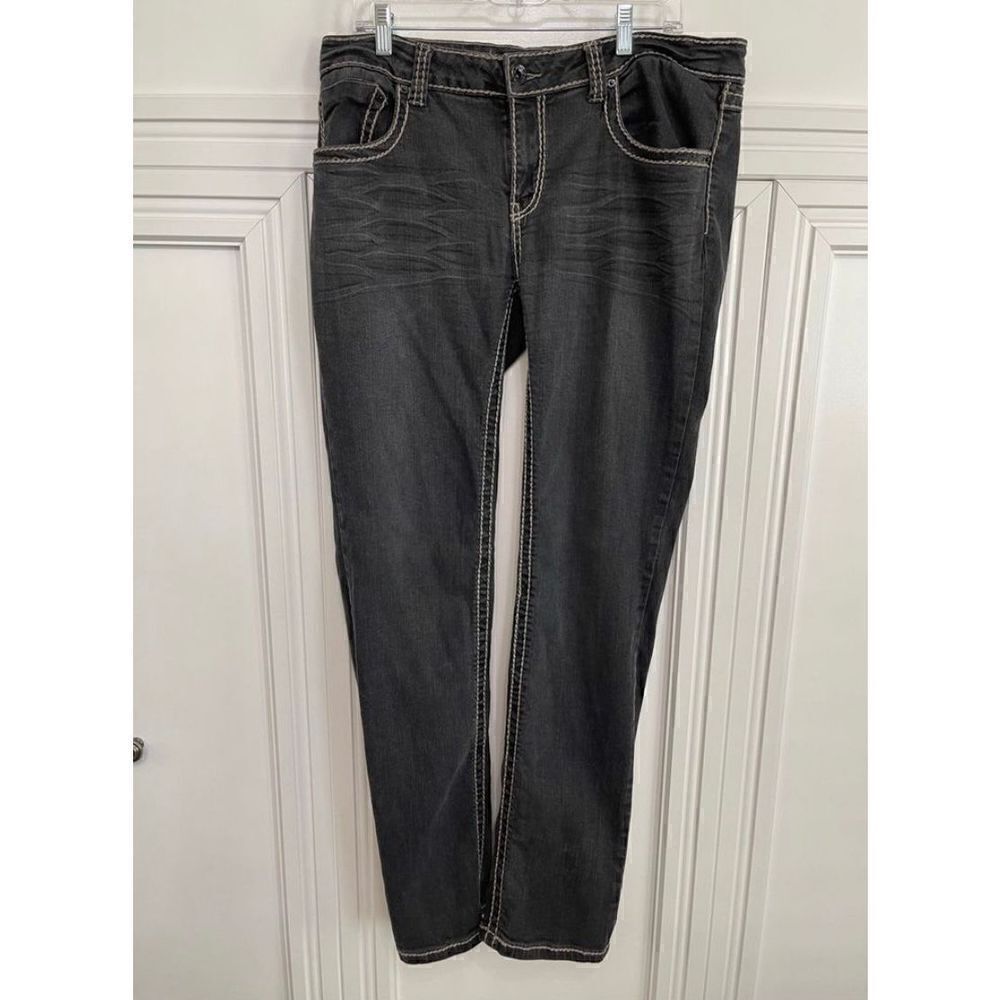 Iris Premium Dark Gray Straight-Leg Jeans Size 2XL